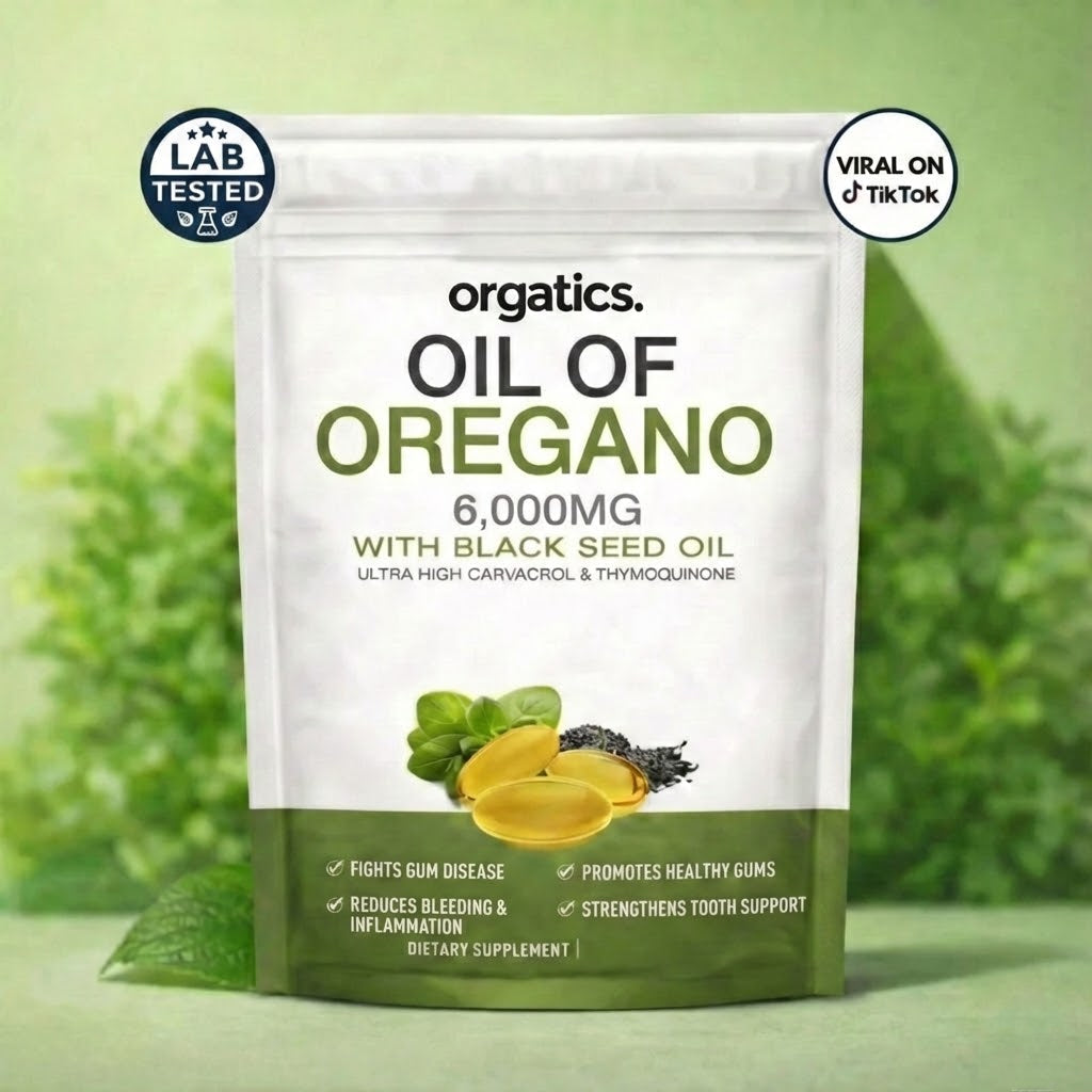 ORGATICS OREGANO & BLACK SEED OIL - ELIMINATES GUM DISEASE