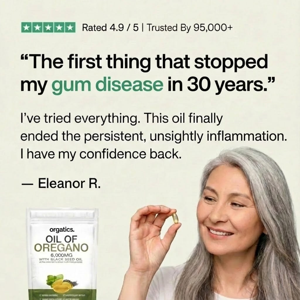 ORGATICS OREGANO & BLACK SEED OIL - ELIMINATES GUM DISEASE